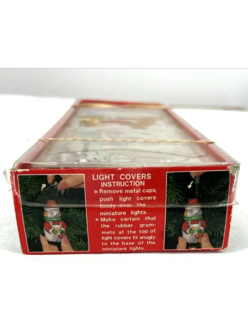 Christmas Tree Light Covers Glass Vintage Blown 3